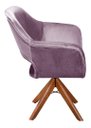 Ver imagem 2 de Poltrona Decorativa Zara Base Giratória - Veludo Roxo