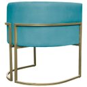 Ver imagem 7 de Poltrona Decorativa para Sala Recepção Luna Suede Base Ferro Champagne
