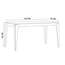 Ver imagem 5 de Mesa Retangular Claris 160cm Ypê N01 com 6 Cadeiras Nadja Linho Cru - Lyam Decor