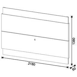 Painel Classic Tv até 60 Polegadas Parede Sala de Estar 2.6m Off White/freijó Mdp - 3