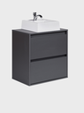 Ver imagem 3 de Gabinete para Banheiro com Cuba 60cm Mdf Grafite Dubai - On Móveis