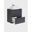 Ver imagem 5 de Gabinete para Banheiro com Cuba 60cm Mdf Grafite Dubai - On Móveis