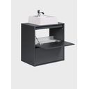 Ver imagem 4 de Gabinete para Banheiro com Cuba 60cm Mdf Grafite Dubai - On Móveis