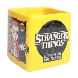 CANECA QUADRADA STRANGER THINGS ELEVEN WAFFLE DERMOGORGON AMARELA - 3