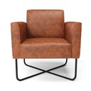 Ver imagem 5 de Poltrona Sala Decorativa Marisa Base X Industrial Preto Sintético Pu D03 - D’Rossi