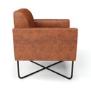 Ver imagem 6 de Poltrona Sala Decorativa Marisa Base X Industrial Preto Sintético Pu D03 - D’Rossi