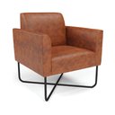 Ver imagem 2 de Poltrona Sala Decorativa Marisa Base X Industrial Preto Sintético Pu D03 - D’Rossi