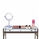 Ver imagem 3 de Espelho de Mesa 40 Leds Maquiagem Giratório Iluminado Lilás