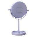 Ver imagem 2 de Espelho de Mesa 40 Leds Maquiagem Giratório Iluminado Lilás