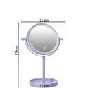 Ver imagem 4 de Espelho de Mesa 40 Leds Maquiagem Giratório Iluminado Lilás