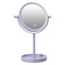 Ver imagem 1 de Espelho de Mesa 40 Leds Maquiagem Giratório Iluminado Lilás