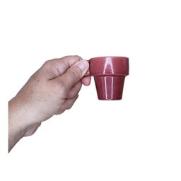 Xicaras coloridas p/café 50ml Cerâmica c/ 6 pç - c/ Suporte - 5