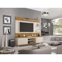 Ver imagem 2 de Rack Com Painel P/ TV Até 58" Mirage Giga - Off White/Freijó