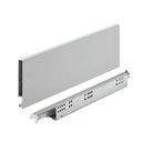 Ver imagem 1 de Gaveta Metálica Média (30kg) 128x450mm Invisa Slim Soft Close Cinza Hafele 01 Conjunto