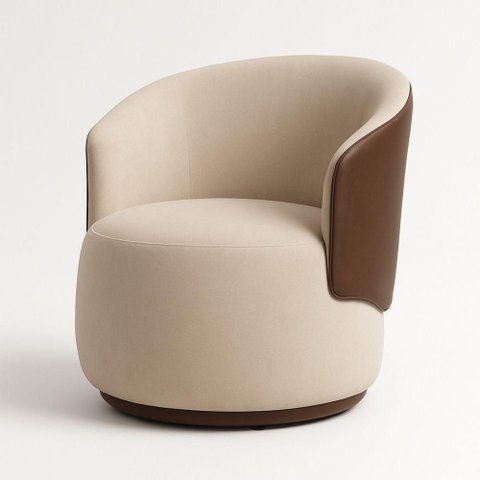 Poltrona Orgânica Compose para Sala Quarto Recepção Suede Corino Liz Confortável Elegante