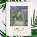 Ver imagem 2 de Quadro Decorativo Monet The Artis´s garden 33x24cm:madeira Branca