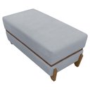 Ver imagem 6 de Puff Recamier Kodama para Cama Queen 150cm Pé Castanho Cinza Bouclé