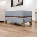 Ver imagem 3 de Puff Recamier Kodama para Cama Queen 150cm Pé Castanho Cinza Bouclé