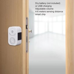 Campainha Sensor de Prsenca Inteligente Aviso Sonoro Voz Detector Infravermelho Movimento Lembrete G - 5