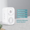 Ver mais imagens de Campainha Sensor de Prsenca Inteligente Aviso Sonoro Voz Detector Infravermelho Movimento Lembrete G