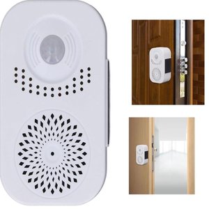 Campainha Sensor de Prsenca Inteligente Aviso Sonoro Voz Detector Infravermelho Movimento Lembrete G