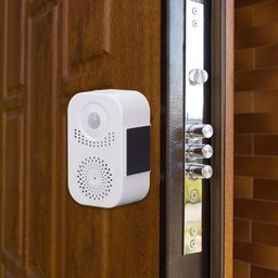 Campainha Sensor de Prsenca Inteligente Aviso Sonoro Voz Detector Infravermelho Movimento Lembrete G - 7