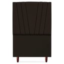 Ver imagem 5 de Cabeceira Solteiro 100 Cm com Frame Belgica Suede Marrom Artte Marrom