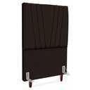 Ver imagem 1 de Cabeceira Solteiro 100 Cm com Frame Belgica Suede Marrom Artte Marrom