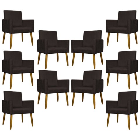 Kit 10 Poltronas Decorativas Mari para Sala Quarto