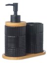 Ver imagem 3 de Kit Banheiro Lavabo Bambu Dispenser Líquido Escova Pia / 354