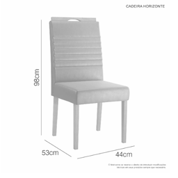 Mesa Robusta 90x90 4 Cadeiras Horizonte Jcm Cinamomo/off - 4