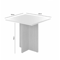 Mesa Robusta 90x90 4 Cadeiras Horizonte Jcm Cinamomo/off - 2