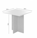 Ver imagem 2 de Mesa Robusta 90x90 4 Cadeiras Horizonte Jcm Cinamomo/off