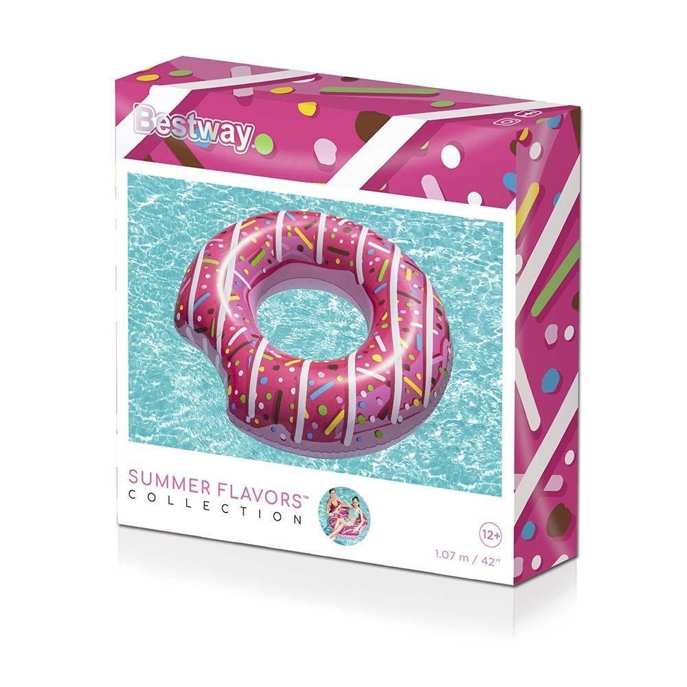 Boia Inflável Circular Donuts 1,07m Bestway 36118 - Rosa - 4