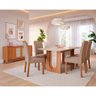 Conjunto de Mesa de Jantar Tampo de Vidro Off White Valentina 1,30 e 4 Cadeiras Paola Cinamomo/ - 2