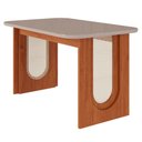 Ver imagem 3 de Conjunto de Mesa de Jantar Tampo de Vidro Off White Valentina 1,30 e 4 Cadeiras Paola Cinamomo/