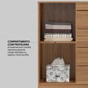 Ver imagem 6 de Cômoda 4 Gavetas 1 Porta com Rodizios Chile Amêndola Touch