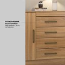 Ver imagem 7 de Cômoda 4 Gavetas 1 Porta com Rodizios Chile Amêndola Touch