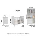 Ver imagem 4 de Quarto de Bebê Completo Junior Uli 3 Portas 7 Gavetas 100% MDF Branco Brilho - Móveis Peroba