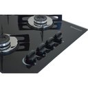 Ver imagem 2 de Cooktop Chamalar Bivolt Premium 4 Bocas Ultra Chama Aço e Vidro Temperado Preto