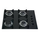 Ver imagem 3 de Cooktop Chamalar Bivolt Premium 4 Bocas Ultra Chama Aço e Vidro Temperado Preto