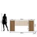 Ver imagem 6 de Cabeceira de Casal Dubai Zen Nature Brisa/linho Bege - Vila Rica Móveis