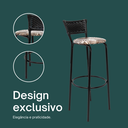 Ver imagem 4 de Kit 6 Cadeiras Alta 80cm para Balcão Ilha Bancada Área Gourmet Bar Piscina Banqueta Itagold