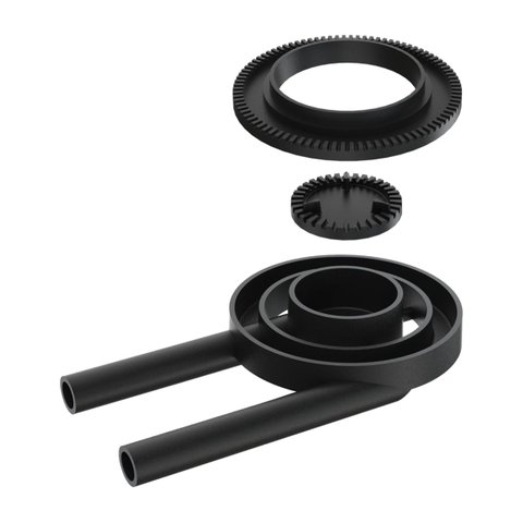 Queimador Duplo Médio Completo Fogão Industrial Ferro 17,2cm