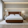 Cama Japonesa com Cabeceira Corea Seo Queen Courino Marrom - Sallar Home - 5