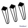 Kit com 3 Pés de Ferro Hairpin Legs 73 Cm Preto Medcombo - 7