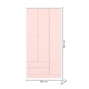 Ver imagem 4 de Conjunto Berço Reto, Cômoda Sapateira Slim e Guarda Roupa Rosa