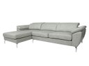 Ver imagem 2 de Sofá de Couro Hannover 3 Lugares com Chaise Baú Esquerda - Soft Gray
