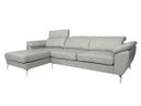 Ver imagem 3 de Sofá de Couro Hannover 3 Lugares com Chaise Baú Esquerda - Soft Gray