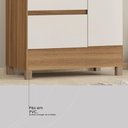 Ver imagem 3 de Guarda Roupa Solteiro Wend 3 Portas de Bater 2 Gavetas MDP Off White Demóbile 80cm